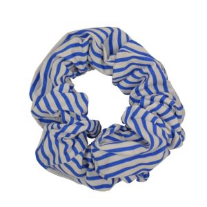 BLUE WHITE STRIPE SCRUNCHIE, St Brides Primary School