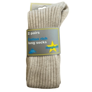 BEIGE KNEE SOCKS (2 PACK), Strathearn School
