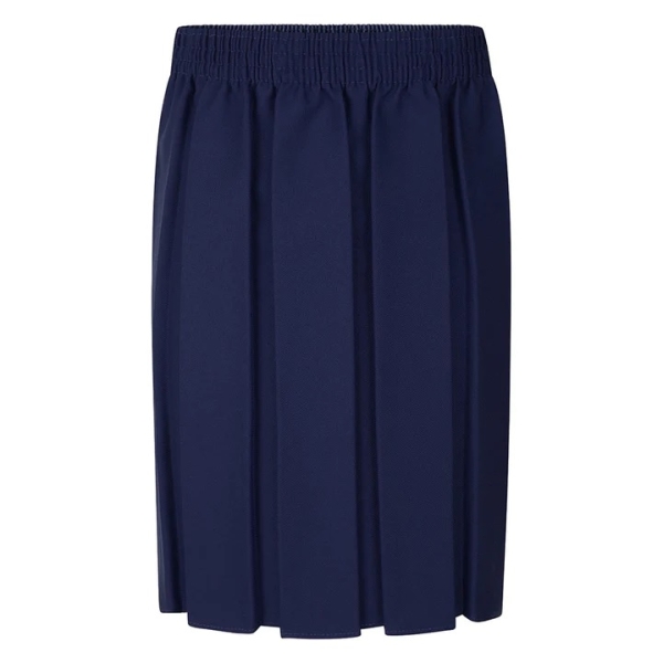 Zeco Box Pleat Skirt Navy