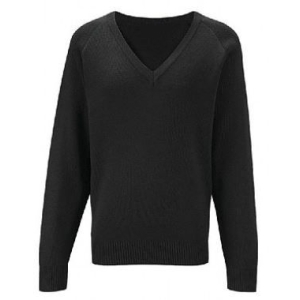 Girls Knited Vee Jumper(Black, Grey and Navy)