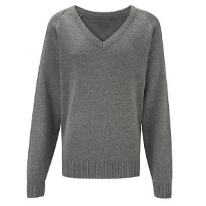 Girls Knited Vee Jumper(Black, Grey and Navy)