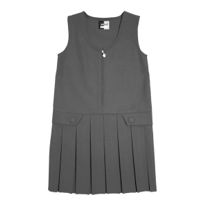Zeco Zip Front Pinafore Grey