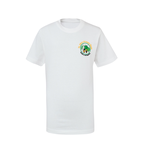 St Johns Keele White PE Tee