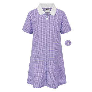 Zeco Purple Gingham Summer Dress